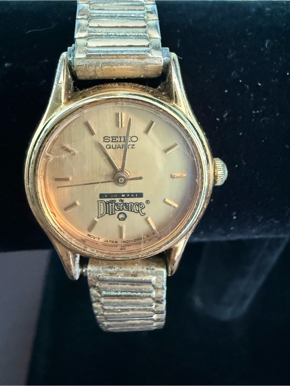 Seiko Ladies Gold-Tone Watch with Champagne Dial